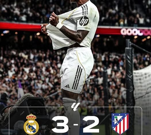 Real Madrid vs Atletico Madrid 3-2: Vinicius